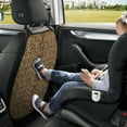 thumbnail image 5 of Leopard print brown Mats Back Seat Protectors, Car Seat Protector Vehicle Organizers Waterproof Cover Back Seat Cover for Kids with 3 Storage Pockets 2 Pack, 5 of 5