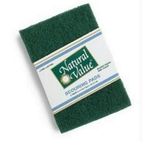 Natural Value B60078 Natural Value Scouring Pad Sponge -24x2ct