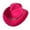 Hot Pink, variant on Unisex Felt Cowboy Hat Wide Brim Classic Western Jazz Fedora Hat Outdoor Party Travel Hat
