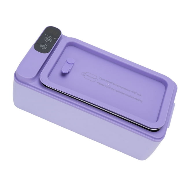 Cordless Electric Lunch Box, 40W Heated Lunch Box 1L 304 Stainless Steel Portable Food Warmer with 4000mAh Battery, Detachable Inner, Timer, for Travel Work