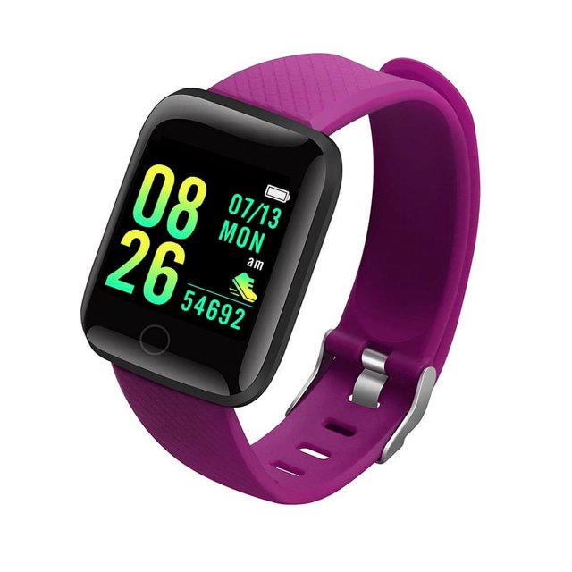 Pulsera inteligente 116plus Pulsera deportiva D13 Pulsera con pantalla a color Podómetro deportivo Recordatorio de frecuencia cardíaca y presión arterial