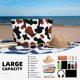 thumbnail image 5 of Fotbe Brown Black Cow Bolsa de Viaje para Playa - Resistente al Agua, Bolsa Tote de Gran Capacidad y Ligera con 7 Bolsillos para Mujeres y Hombres, 5 of 7
