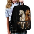 thumbnail image 3 of Uourmeti Two Horses Design Durable Backpack, 17 Inch Large Storage Polyester Backpack Smooth Zipper School Backpack for Kids, 3 of 6