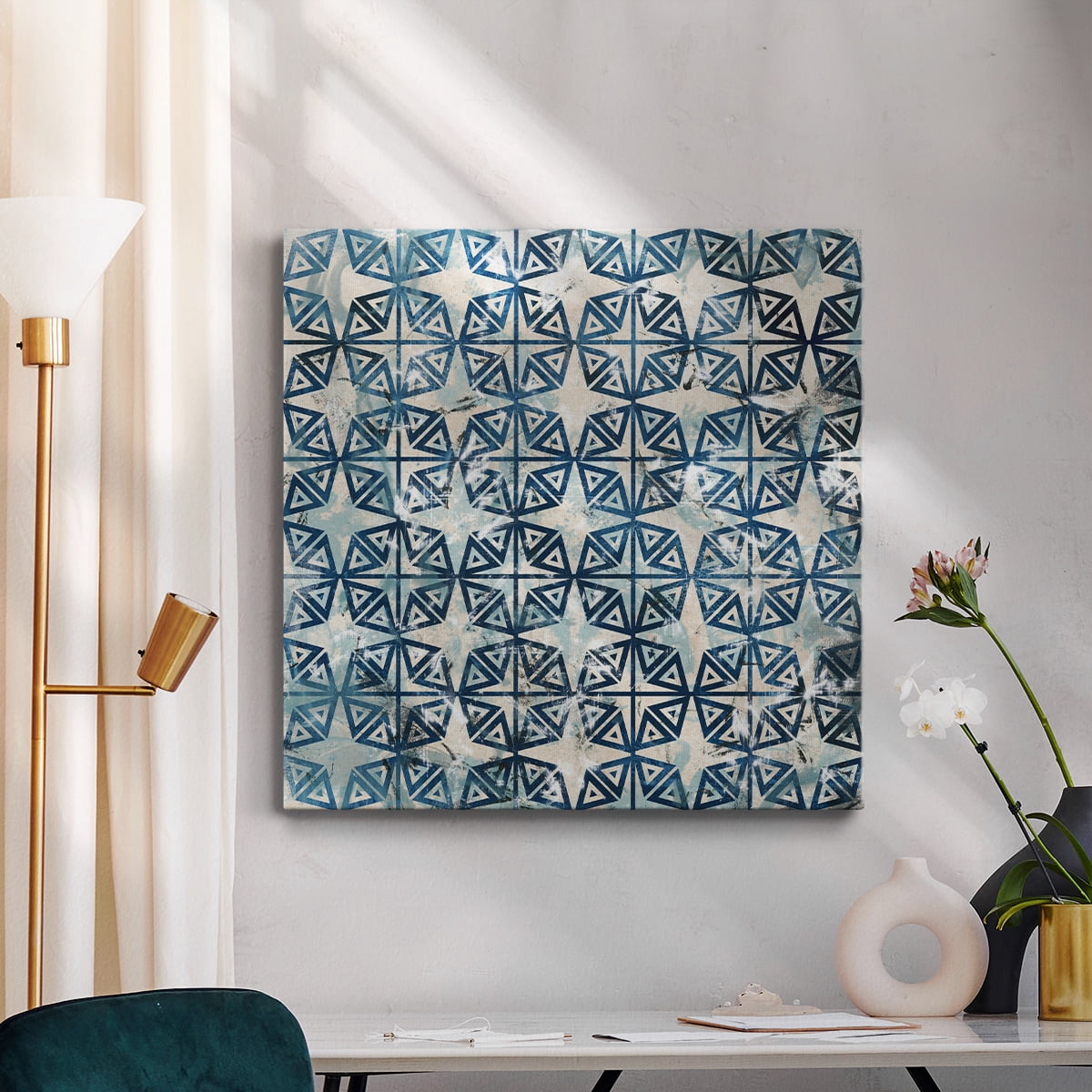 Wexford Home Tile-Dye IV-Premium Gallery Wrapped Canvas, 40" x 40" - Ready to Hang
