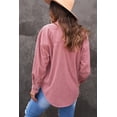 thumbnail image 3 of Women's Pink Corduroy Button Pocket Shirt, 3 of 17