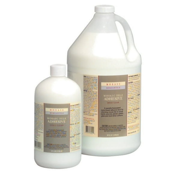 Mosaic Mercantile Mosaic Tile Adhesive, 32 Ounce Bottle, White