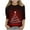 Wine, variant on BFHHYA Kids' Boys Girls Christmas T-Shirt - Christmas Tree Printed 3/4-Sleeve Crew Neck Top for Daily Holiday Wear (3-12Y)
