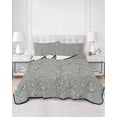 thumbnail image 3 of Tree Birds Twin Size Down Alternative Comforter, Lightweight Comforter Quilt Bedding Set with Pillow Shams Vintage Grey Flower Floral Branch Spring All Seasons Bed Comforter Duvet Insert 68"x86", 3 of 7