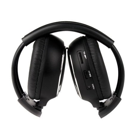 2 Pack Dual Channel Folding Infrared IR Wireless Headphones for in Car Rear Entertainment Systems Dual Channel 
