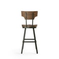 thumbnail image 4 of Amisco Ferguson 30 In. Swivel Bar Stool - Light Brown Distressed Wood / Dark Grey Metal, 4 of 7