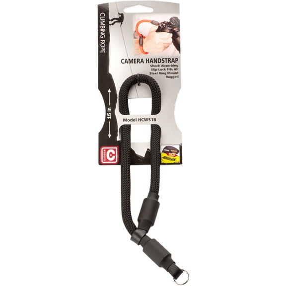 Hoodman 10mm Climbing Rope Handstrap for Camera with Lens Up to 5 Lbs, Black