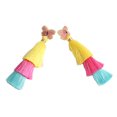 thumbnail image 1 of Pendientes de borla para mujer pendientes de borla bohemios de hilo de vidrio y rayón en capas creativamente coloridas fáciles de usar para vacaciones para fiesta ANGGREK Otros, 1 of 8