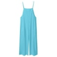 thumbnail image 5 of Gubotare Toddler Jumpsuit Girl Girls Sling Jumpsuits Rompers Sleeveless Casual Overall Size 5-6T (Sky Blue,5-6 Years), 5 of 9
