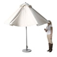 thumbnail image 4 of HomeRoots 9' Ecru Polyester Round Market Patio Umbrella, 4 of 7