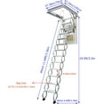 PreAsion White Attic Pull Down Ceiling Ladder Stairs Folding Ladder ...