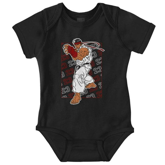 Street Fighter Game Character Ryu Romper Boys or Girls Infant Baby Brisco Brands NB