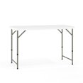 thumbnail image 1 of Mesa plegable ajustable en altura 4 pies granito blanco plástico, 1 of 8
