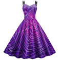 thumbnail image 3 of Vestido informal sin mangas con estampado sangriento de Halloween para mujer, vestido sexy para fiesta, trabajo, estilo gótico, con cuello redondo, 3 of 5