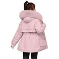 thumbnail image 5 of Breezora Women Winter Puffer Coat Thicken Lined Down Parka Outerwear for Cold Weather Comfort and Fashionable Style with Lightweight Warmth M Size Pink, 5 of 9