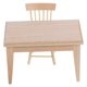 thumbnail image 4 of Tiny Dollhouse Items Miniature Wooden Table And Chairs Set Oak Wood Material Creative :12 Scale 2Pcs, 4 of 5