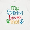 thumbnail image 4 of Inktastic My Gramma Loves Me Grandson Granddaughter Boys or Girls Baby T-Shirt, 4 of 5