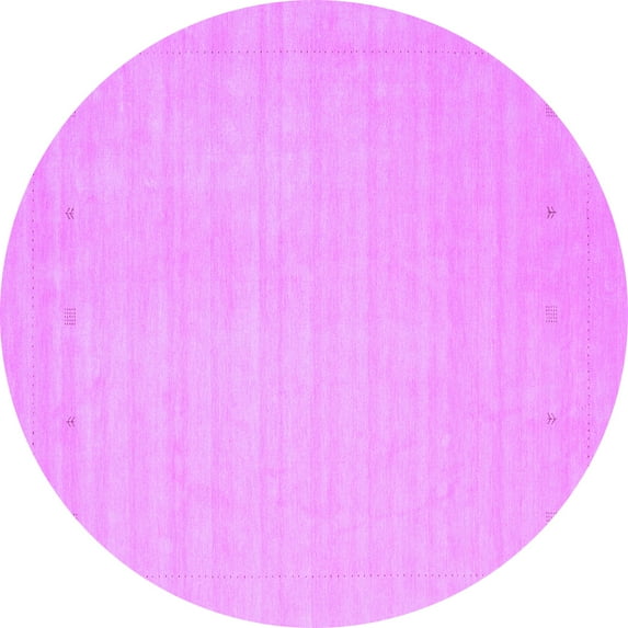 Ahgly Company Indoor Round Solid Purple Modern Area Rugs, 6' Round