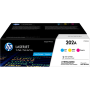 HP 202A 3 -حزمة خراطيش حبر Cyan / Magenta / Yellow Original LaserJet ، لكل