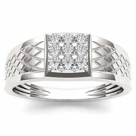 Men's 1/3 Carat T.W. Diamond 10kt White Gold Engagement (Best Male Engagement Rings)