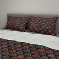 thumbnail image 2 of Mandala Comforter & Sham Bedding Set, Geometric Oriental Floral Patterns Form Art Image Illustration, 3 pcs Duvet Set Microfiber Filling Quilt, 5 Sizes, Scarlet Orange Blue, by Ambesonne, 2 of 4