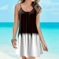 thumbnail image 2 of Robe d'Été Sans Manches pour Femme, Mini Robe de Plage, Bretelles Spaghetti Ajustables, Robe Ample Plissée, Robe Soleil Bohème à Imprimé, 2 of 7