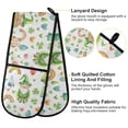 thumbnail image 4 of Dailycode Double Sided Oven Mitt with Loop Heat Resistant Kitchen Long Potholders 7" x 35" Gnomes Shamrock Tree Rainbow, 4 of 6