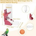 thumbnail image 4 of Automatic No-Mess Bird Cage Feeder & Water Dispenser Set – Acrylic Accessories for Small/Medium Birds (Parrots, Finches), 4 of 5