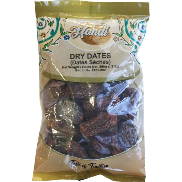 Handi Dry Dates - 1ct - 200g - Premium Firm and Nutritious Natural Sweets (1ct)