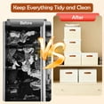 thumbnail image 4 of Storage Bins with Lids, 2 Pack Extra Large Blanket Storage Baskets with Lids, Closet Organizers Bins for Living Room, Nursery, Beige and White, 4 of 11