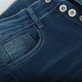 thumbnail image 4 of Jeans for lady Ladies Boot Cut Jeans Ripped High Rise Stretchy Flare Bottom Washed Vintage Jean Trousers Long Denim Pants with Pockets Blue L, 4 of 9