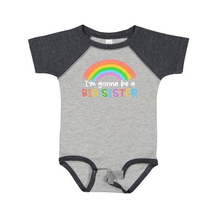 

Inktastic I m Gonna Be a Big Sister Rainbow Gift Baby Boy or Baby Girl Bodysuit