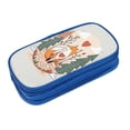 thumbnail image 3 of XMXY Love Happy Little Fox Large Capacity Pencil Case, Portable Pencil Bags with Compartments Zipper Blue, 3 of 7