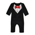 thumbnail image 2 of Toddler Kid Jumpsuit Pants Clothes Toddler Baby Boys Cotton Long Sleeve Gentleman Outfit Tie Print Casual Jumpsuit Summer Jumpsuit For Girls Boys, 2 of 4