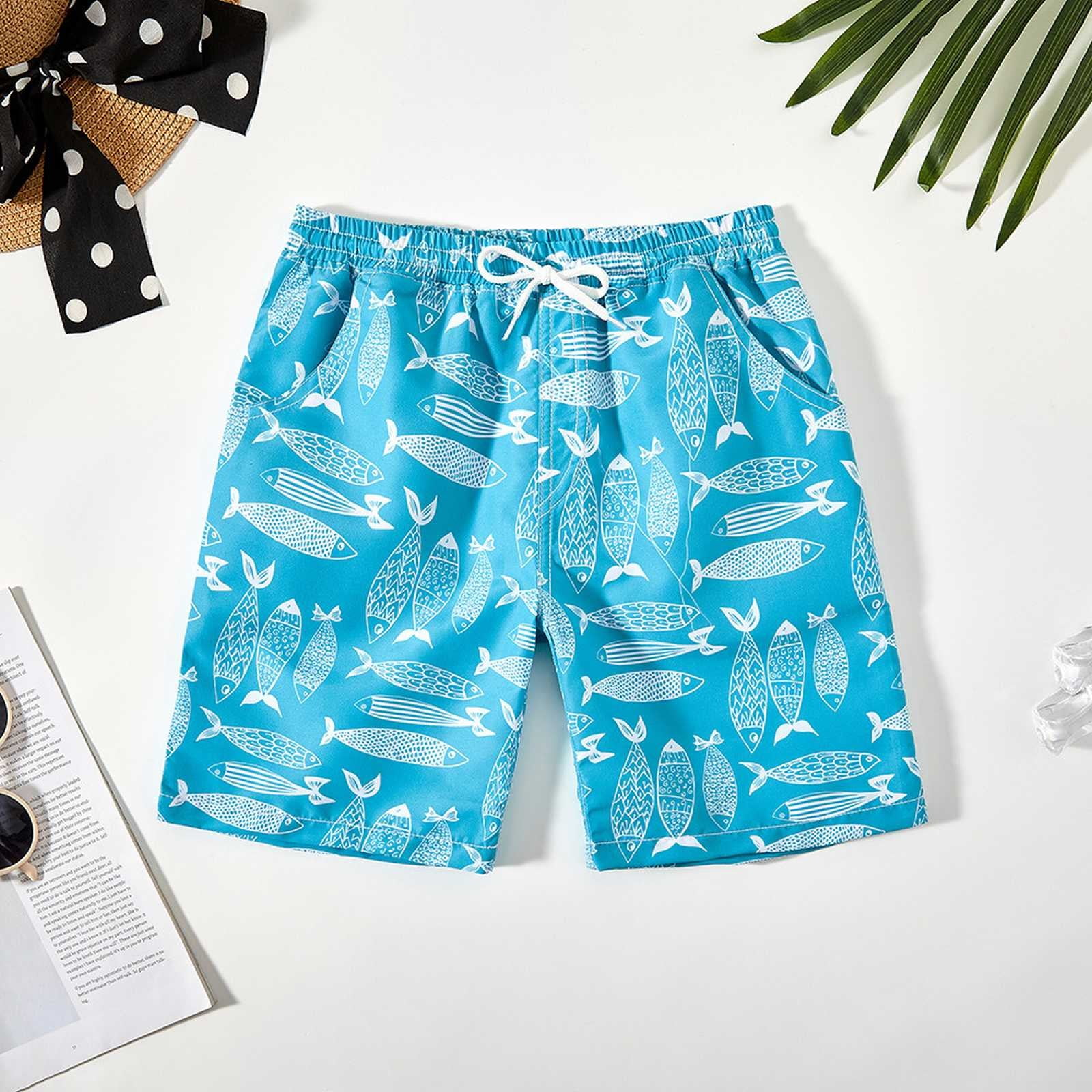 PEASKJP Girls Swimsuit Bottom with UPF 50 Sun Protection Girl s Lined Board Shorts Girls Swim Shorts Blue C