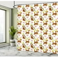 thumbnail image 4 of Ambesonne Kitten Shower Curtain, Cat in a Party Hat and Candy, 69"Wx84"L, White and Multicolor, 4 of 4