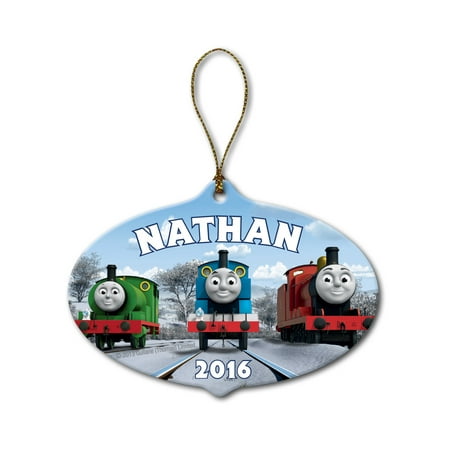 Personalized Thomas Friends Winter Fun Christmas Ornament