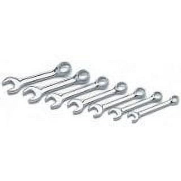 Wilmar Performance Tool W30607 MM Full Polish Stubby Wrench, 7-Piece, 1-Pack