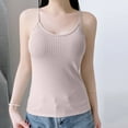 thumbnail image 2 of ShomPort Pajamas for Womens Ribbed Sleeveless Backless Thin Straps Cotton Slim Nightwear Casual Daily Basic Layer Tank Tops, 2 of 4