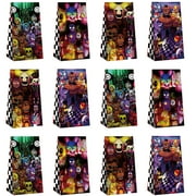 Optiacan 12pcs Freddy's Party Supplies, 5 Nights Themed Party Bags for Boys Girls Kids Party Decorations (FNAF) MS