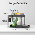 thumbnail image 4 of 2-Pack Under Sink Organizer, 2 Tier Sliding Under Sink Storage, For Bathroom & Kitchen, 4 of 8