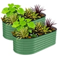 thumbnail image 1 of Galvanized Planter Boxes – 2 Pack Raised Garden Beds – 6x3x2ft, Rust-Resistant – Quick Assembly – Vegetables, Flowers & Outdoor Plants – Green, 1 of 7