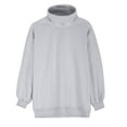 thumbnail image 3 of Zpanxa Oversized Sweatshirt for Women Long Sleeve Cowl Neck Pullover Casual Loose Fall Cute Tunic Tops with Pockets Winter Clothes for Women Teen Girls Gray XL, 3 of 6