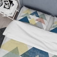 thumbnail image 4 of Designart 'Geometrical Composition Triangles II' Geometric Duvet Cover Set, 4 of 4
