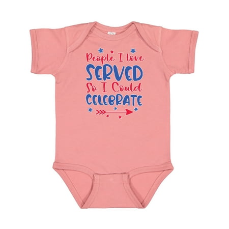 

Inktastic Memorial Day People I Loved Served So I Could Celebrate Gift Baby Boy or Baby Girl Bodysuit