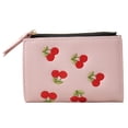 thumbnail image 1 of Lady Wallet Creative Embroidery Cherry Card Pouch Clutch Wallet Card Wallet, 1 of 10